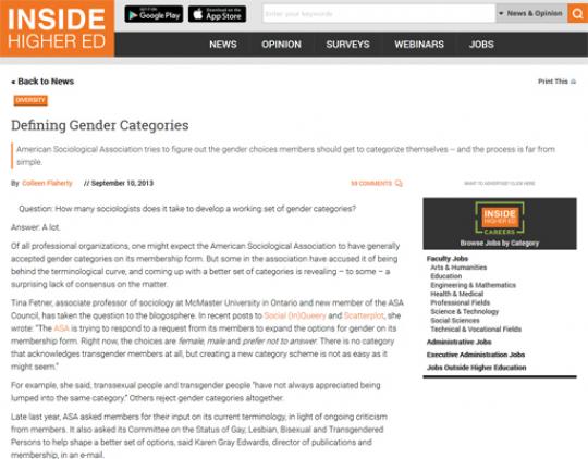 Screen grab of article