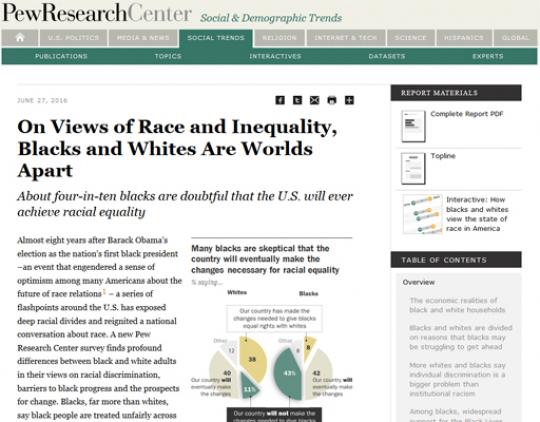 Screen grab of the report landing page