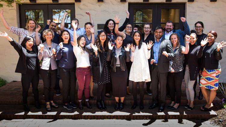 The Spring 2018 DICP cohort alumni gather for the session's graduation celebration.